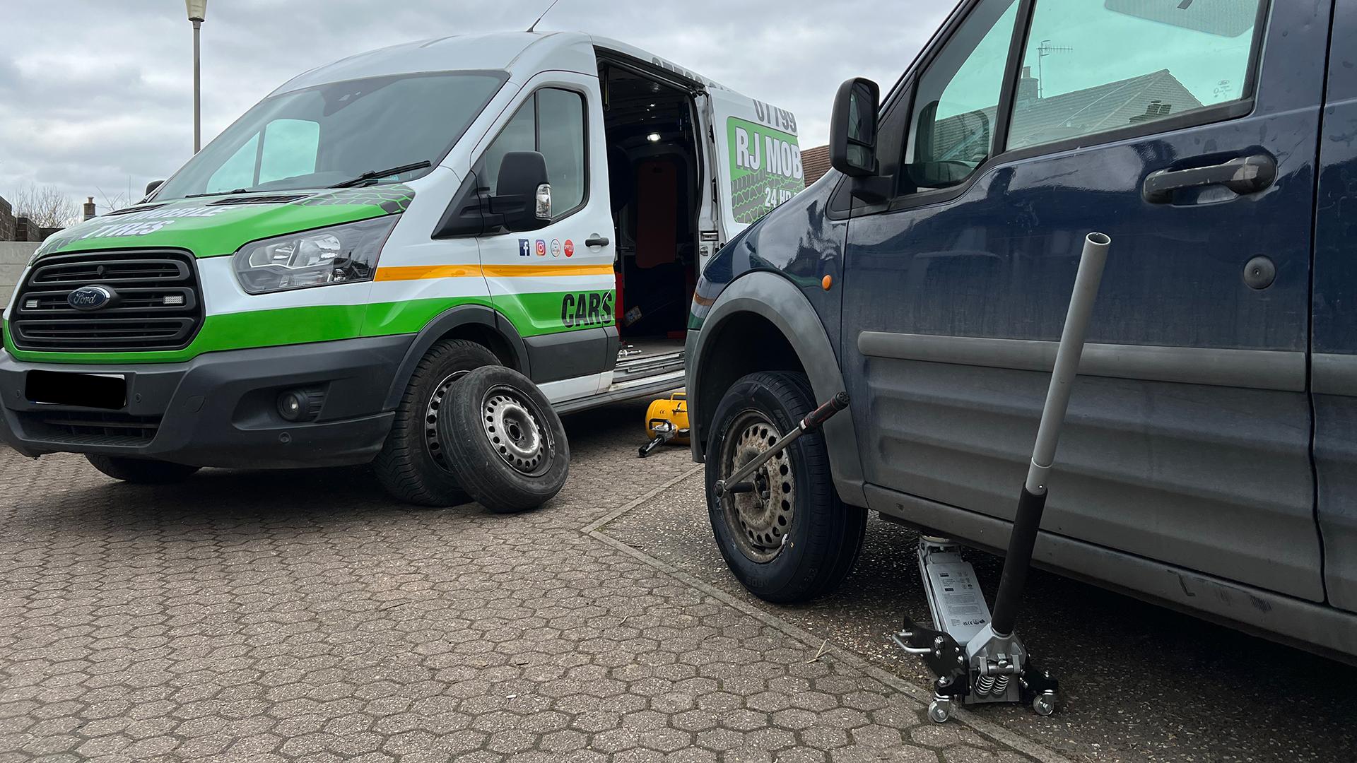 Small Van Tyre Emergency - RJ Mobile Tyres - 24 Hour Mobile Tyre Call Out